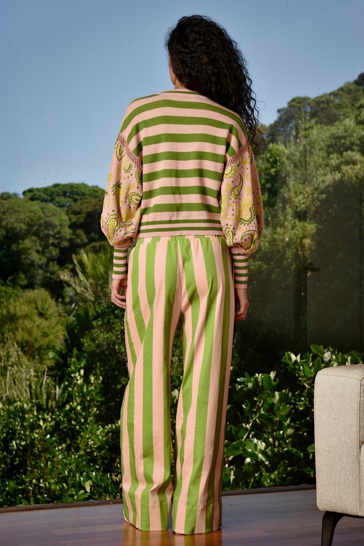 Cooper Seville Strolls Pant - Blush/Green Stripe