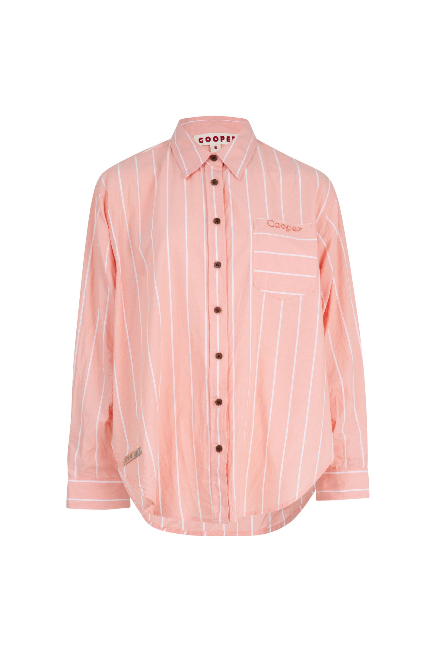 Cooper Just Casually Shirt - Peach Stripe