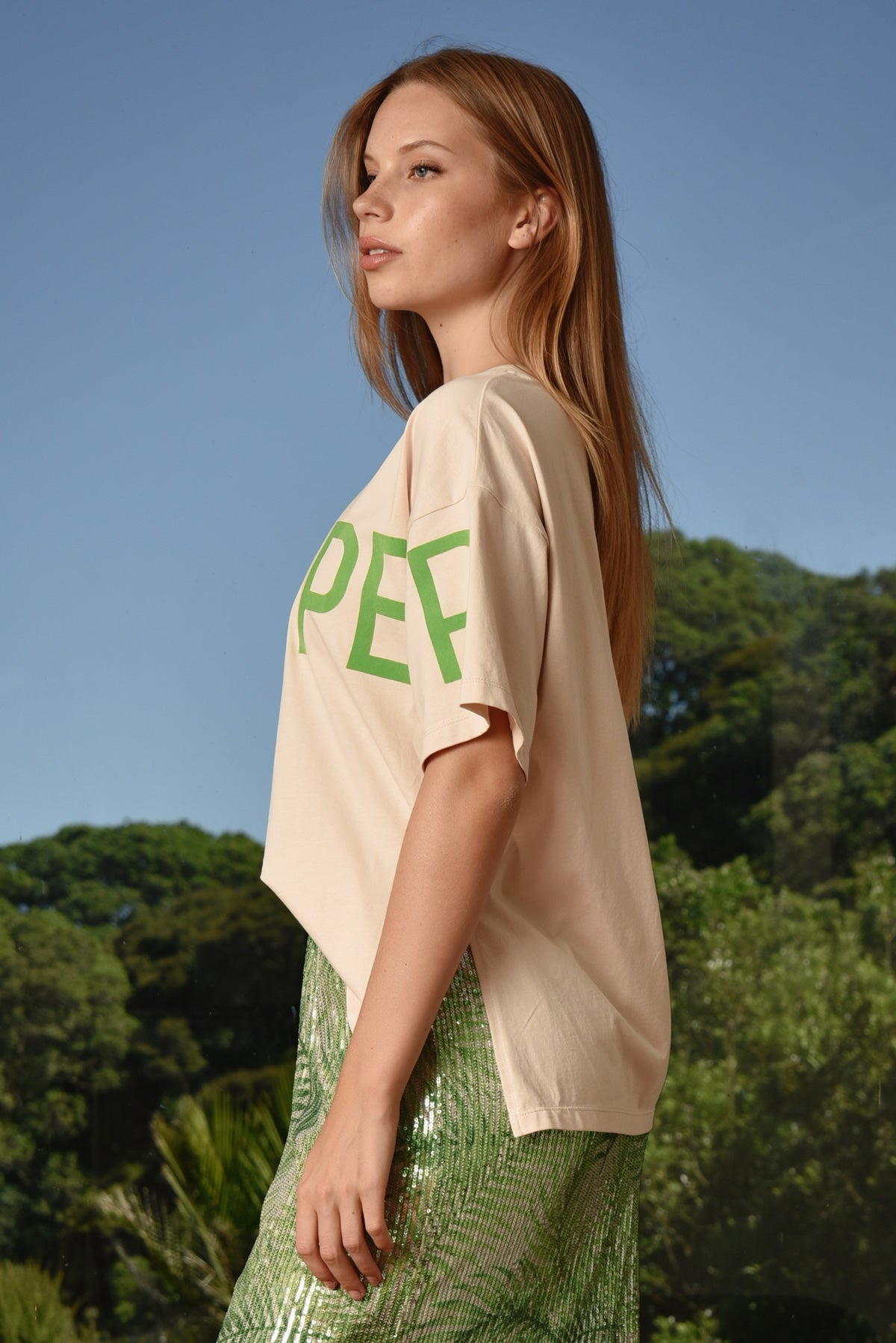 Cooper Left Hanging T-Shirt - Blush