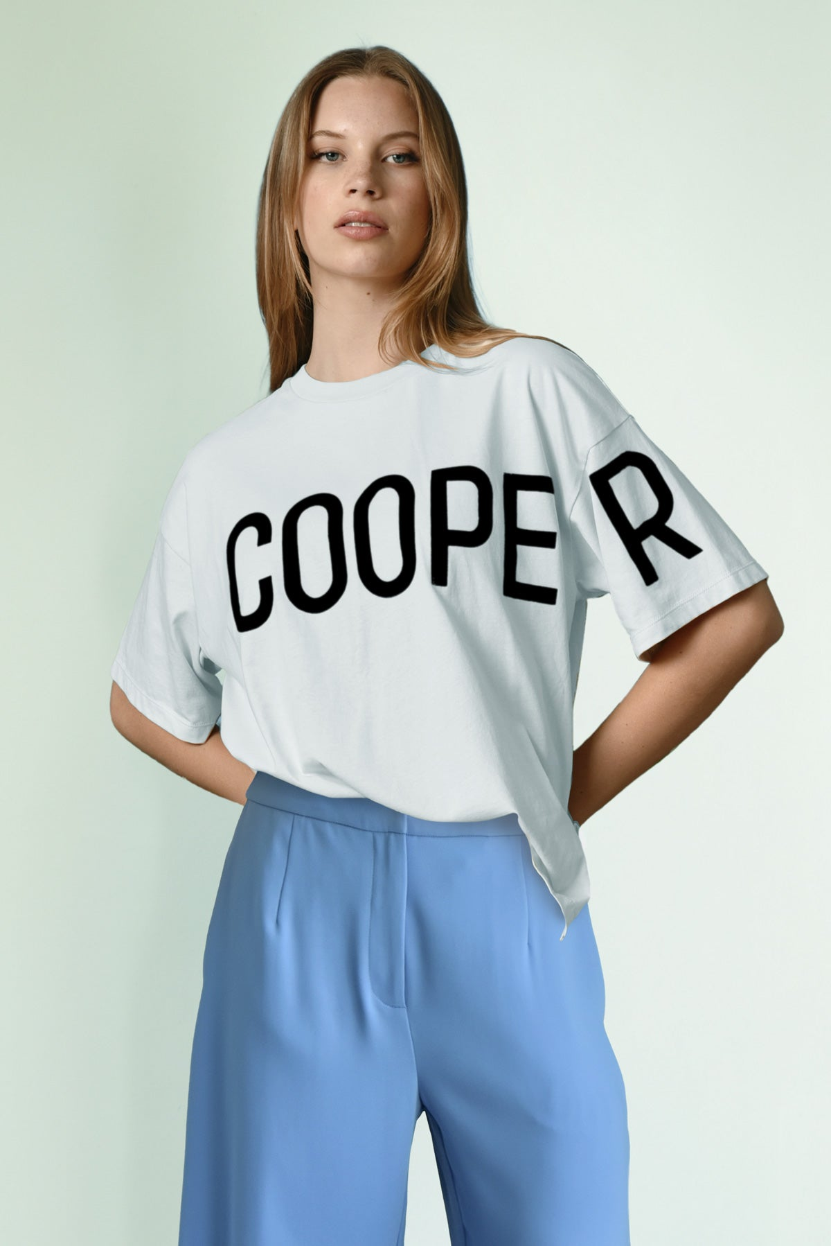 Cooper Left Hanging T-Shirt - White