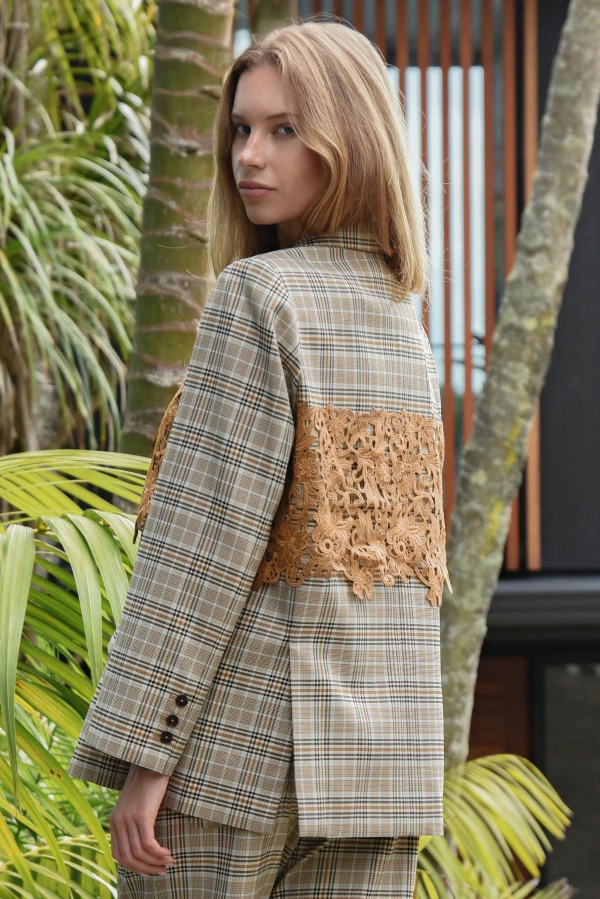 Cooper Lace The Day Jacket - Brown Check