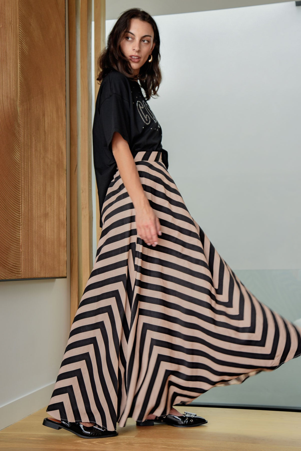 Cooper Totally Linear Skirt - Chevron Stripe