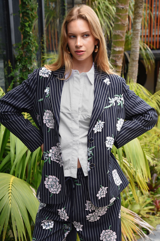 Cooper Suited For Fame Blazer - Sequin Pinstripe