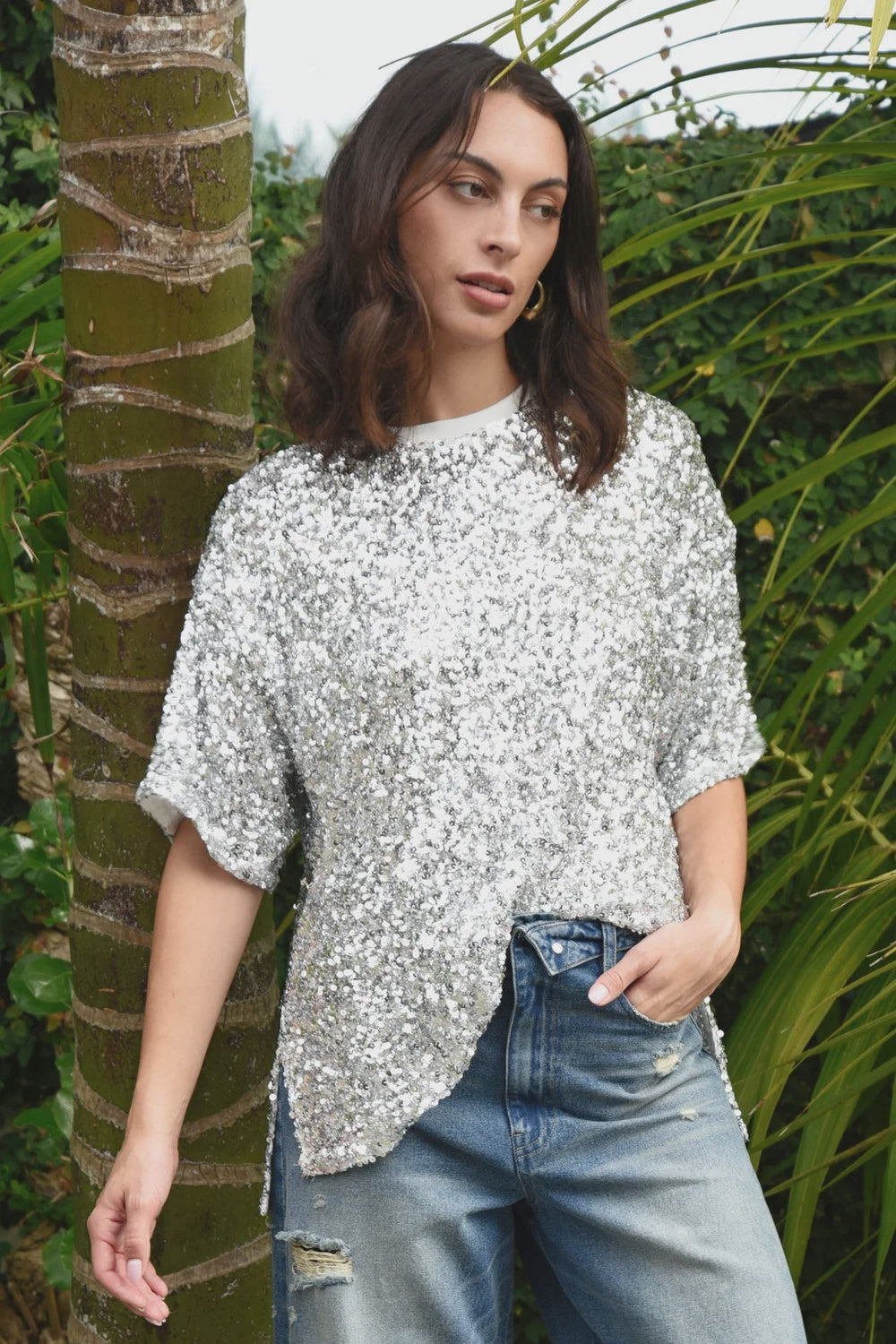 Cooper Shine Queens Top - Silver