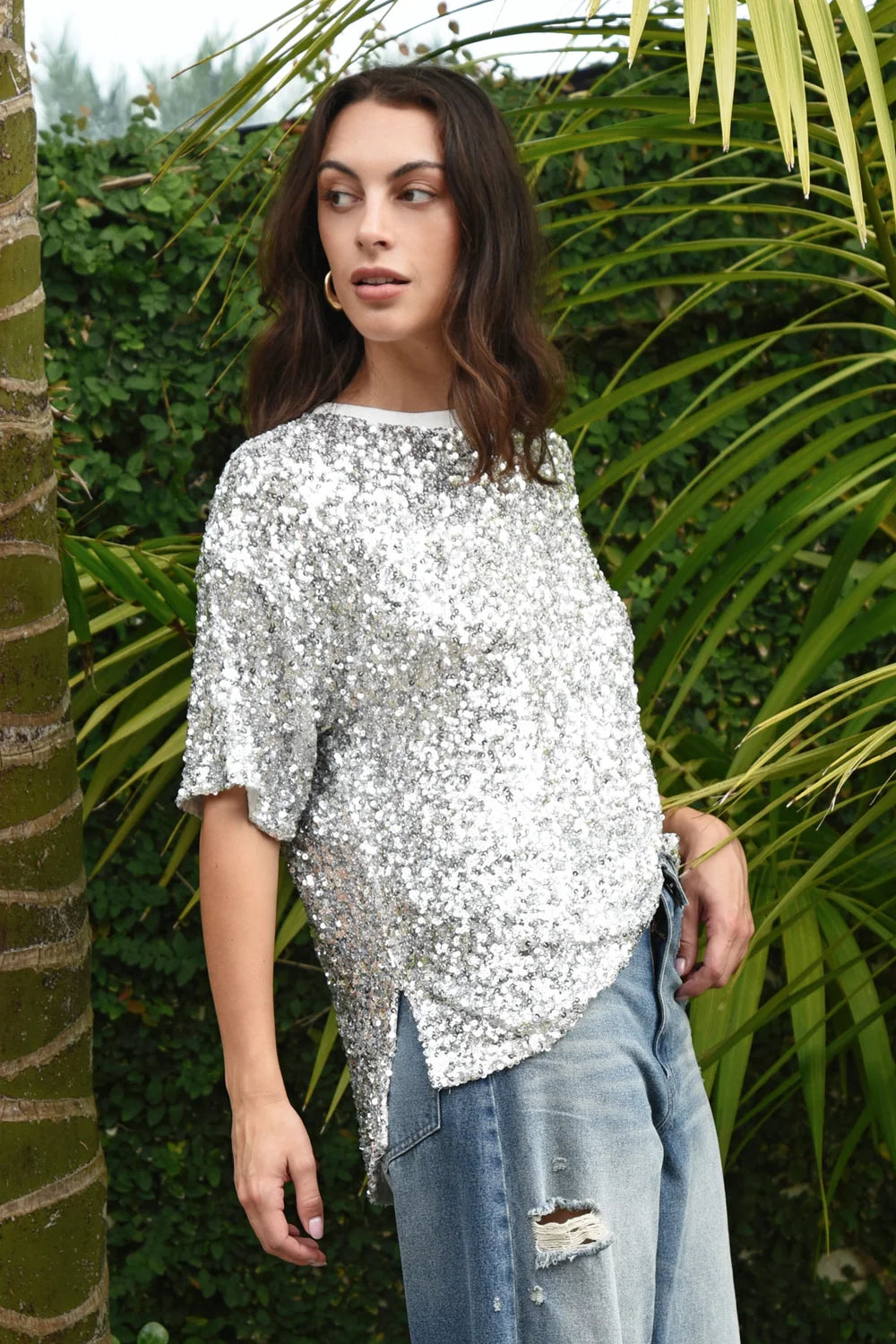 Cooper Shine Queens Top - Silver