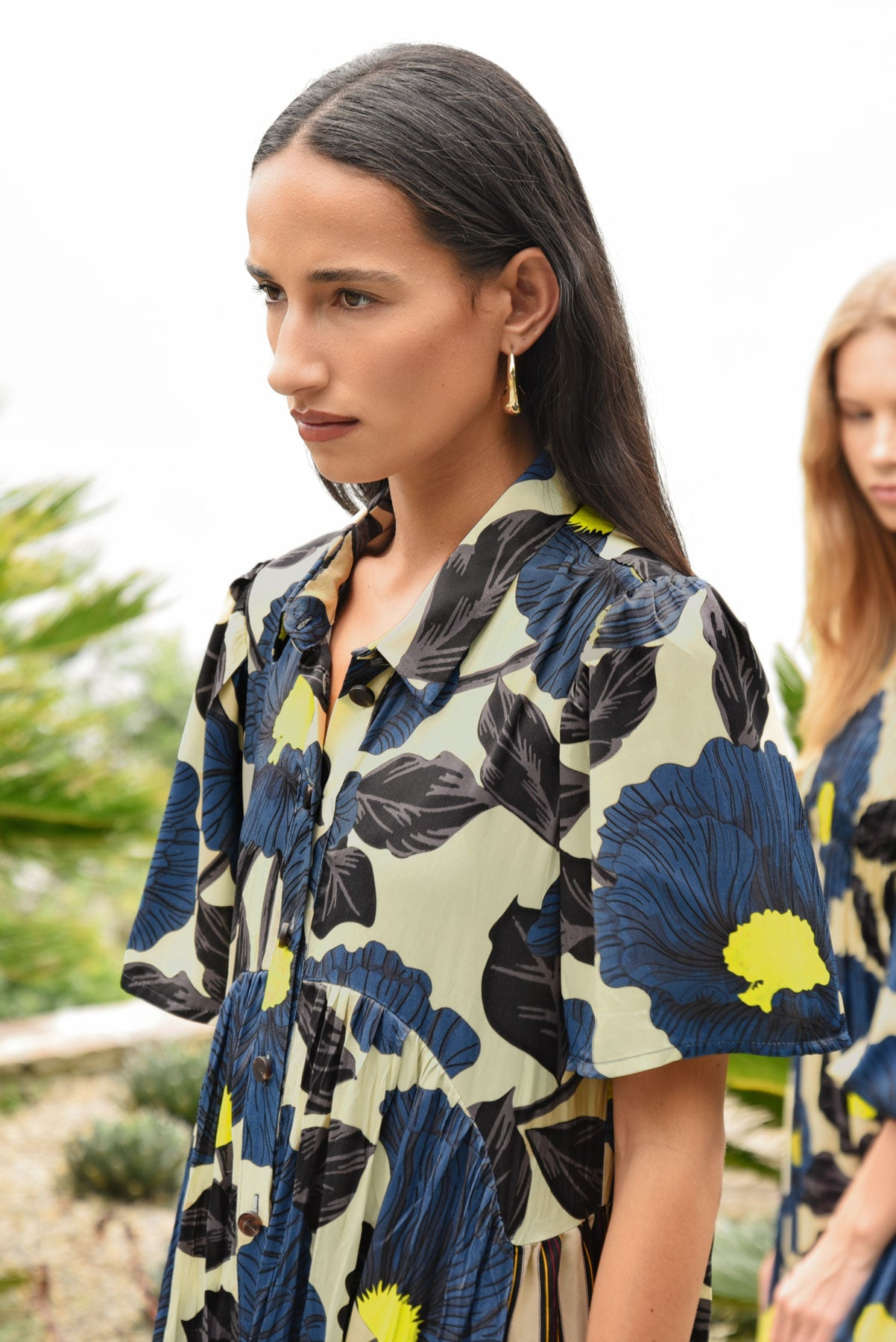 Cooper Made For Each Other Dress - Lime/Blue Floral