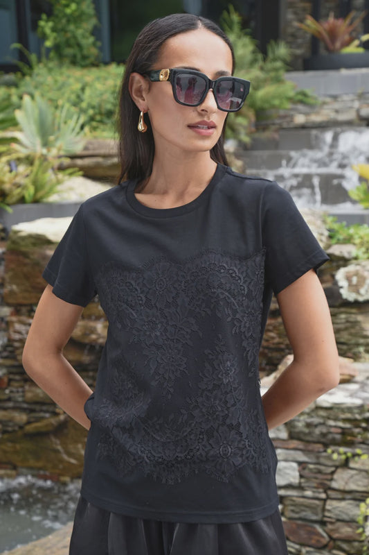 Cooper Just To Save Lace T-Shirt - Black