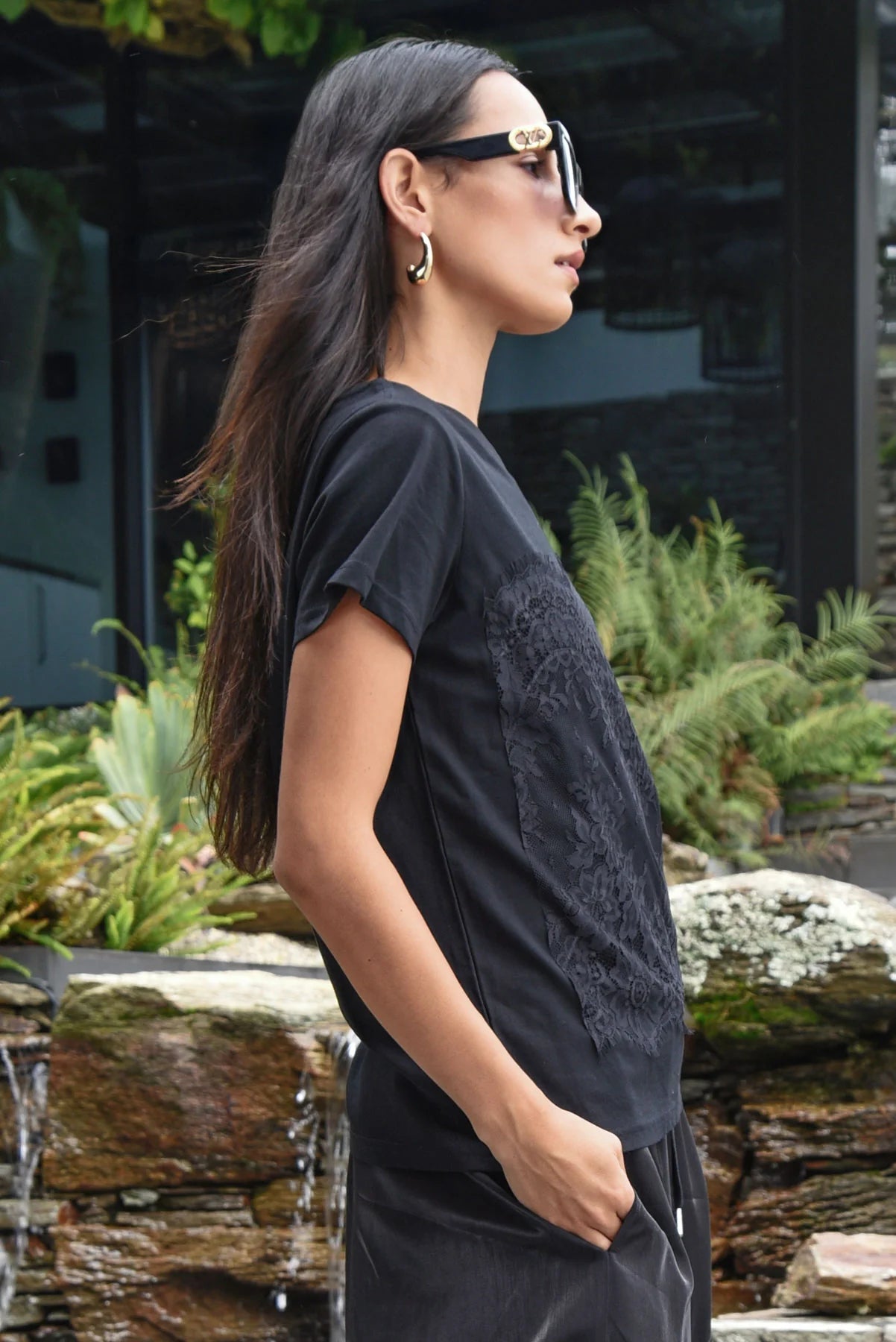 Cooper Just To Save Lace T-Shirt - Black
