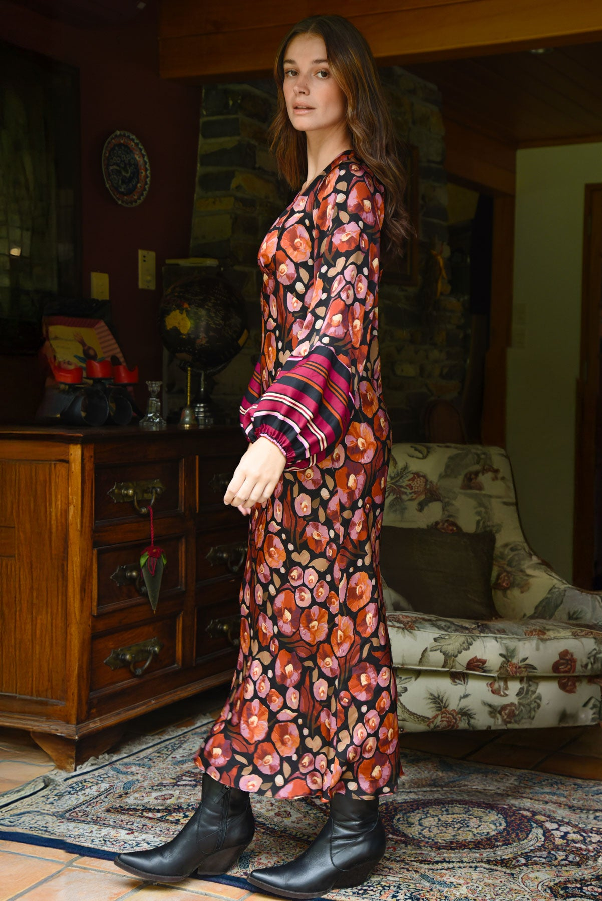Cooper Slip Through Dress - Pink Multi Floral