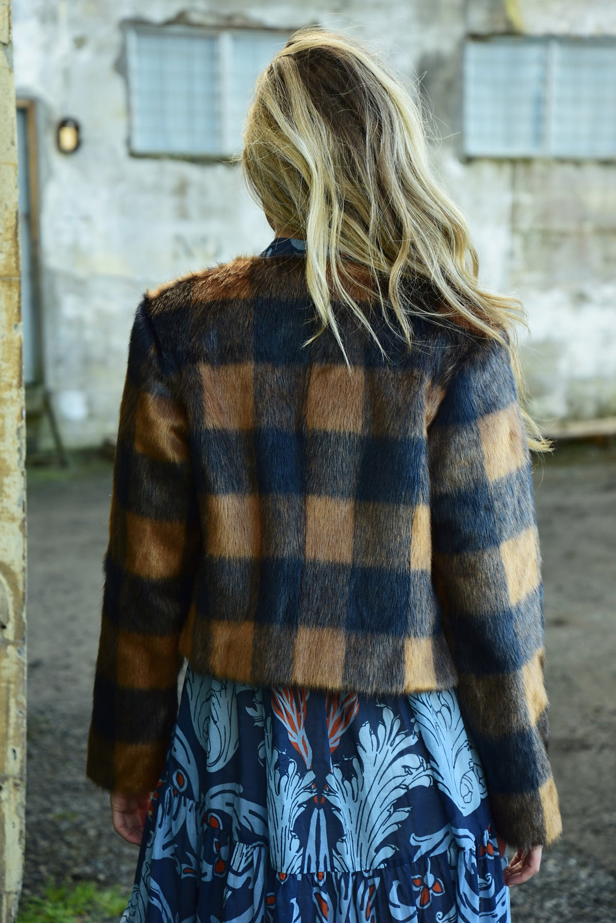 Coop Crazy Fur You Jacket - Navy Check