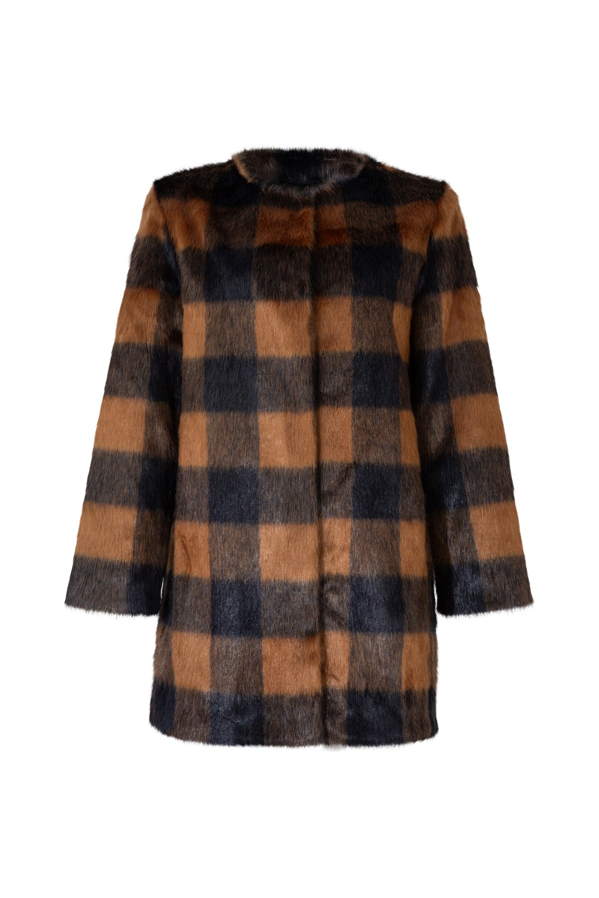 Coop Longing Fur You Coat - Navy Check