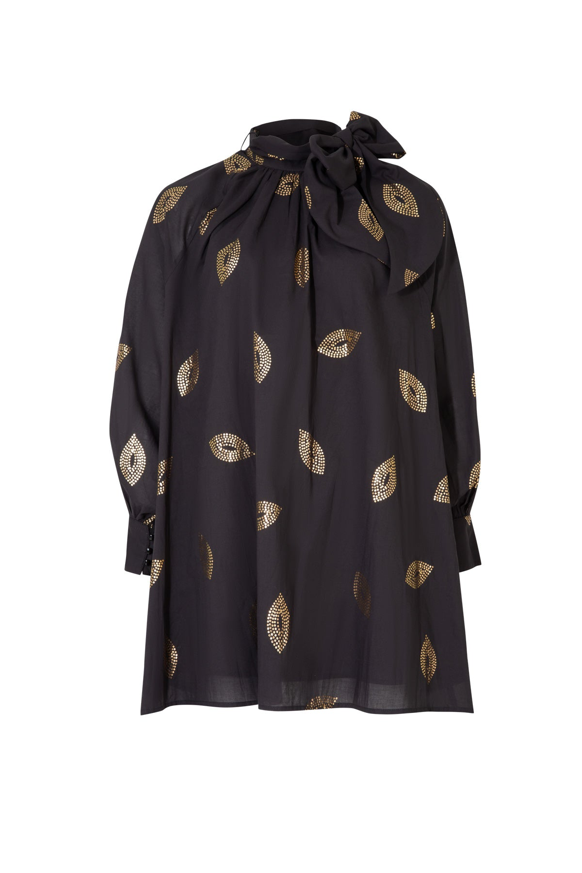Coop Never Let Me Bow Tunic - Black/Gold