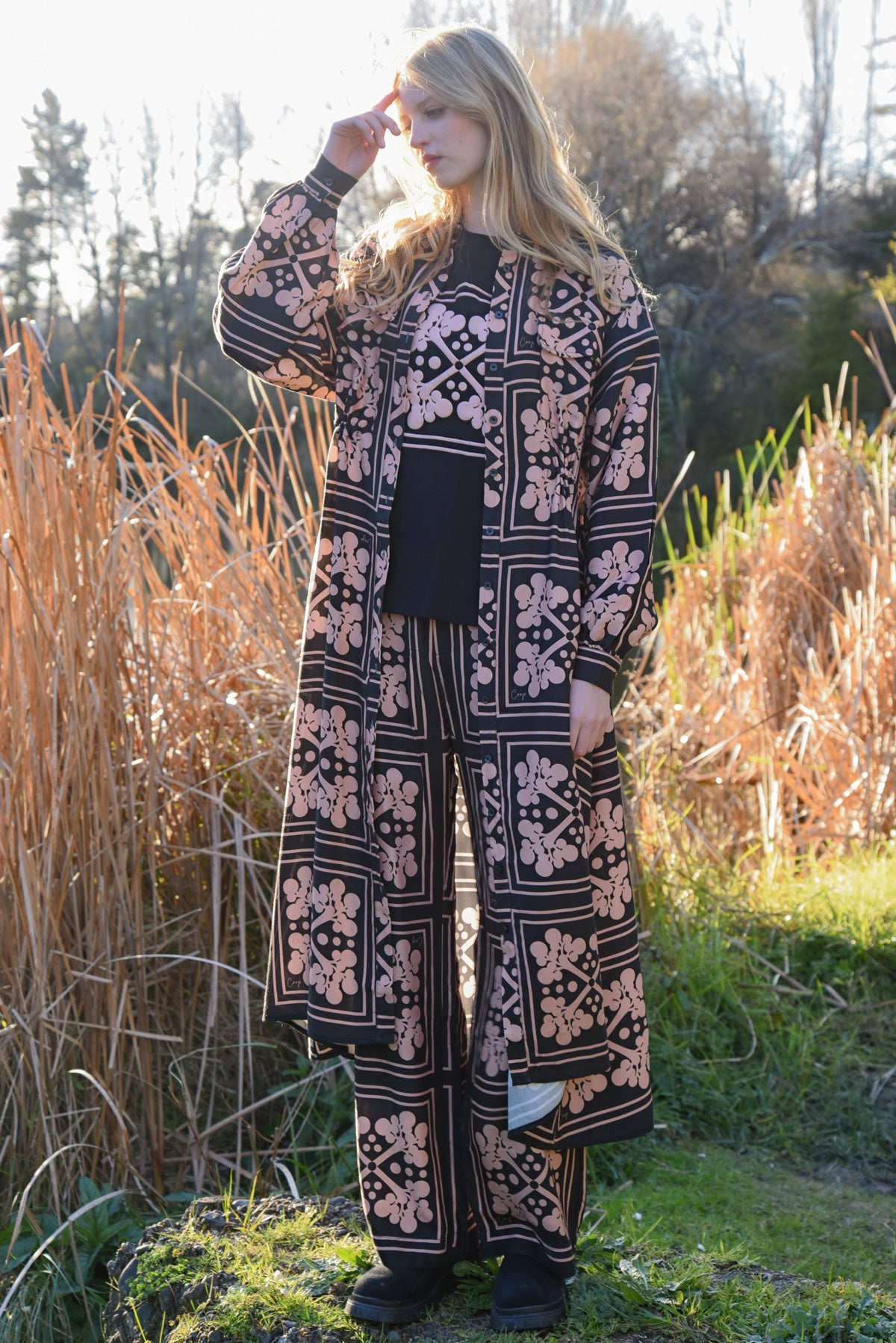 Coop Cinch Forever Coat Dress - Black & Pink