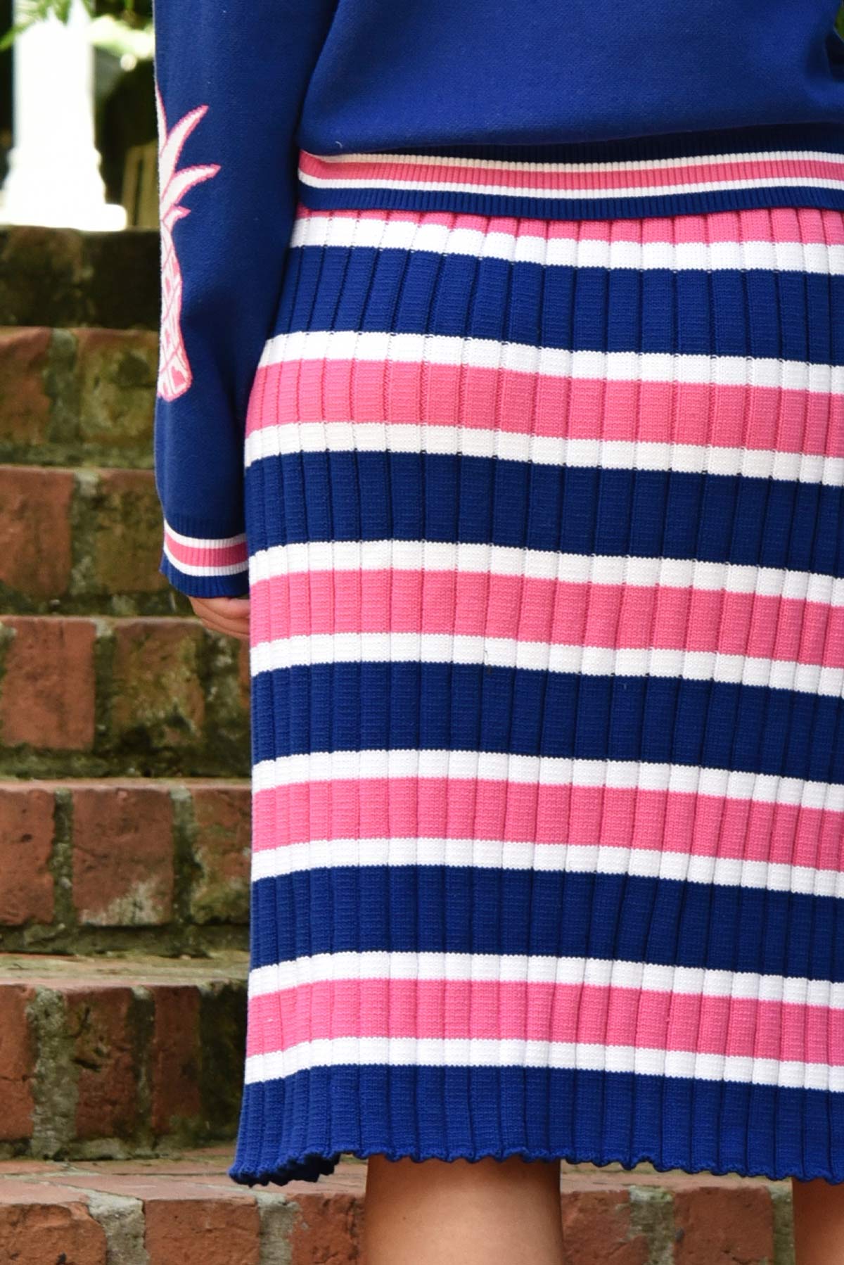 Coop Between The Lines Skirt - Blue Stripe