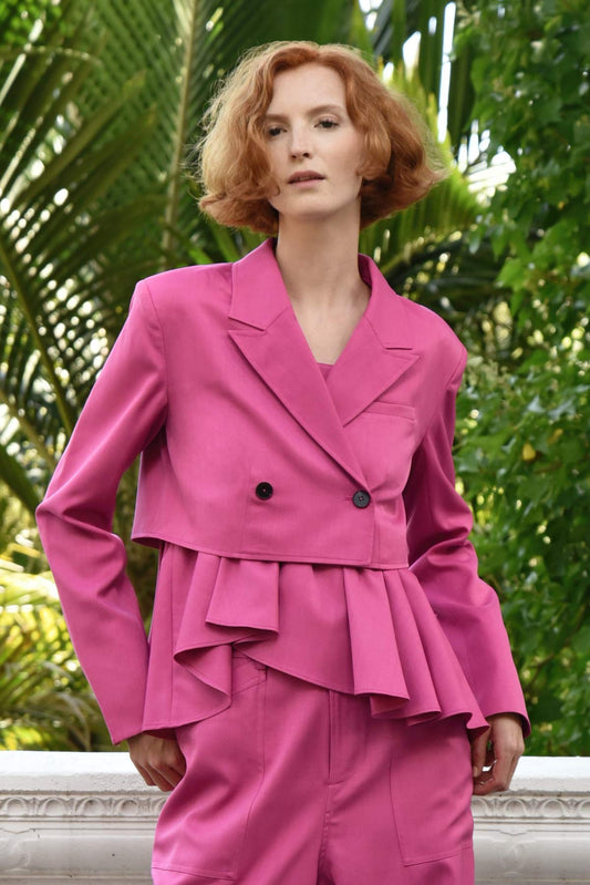 Coop Crop Right Now Jacket - Fuchsia