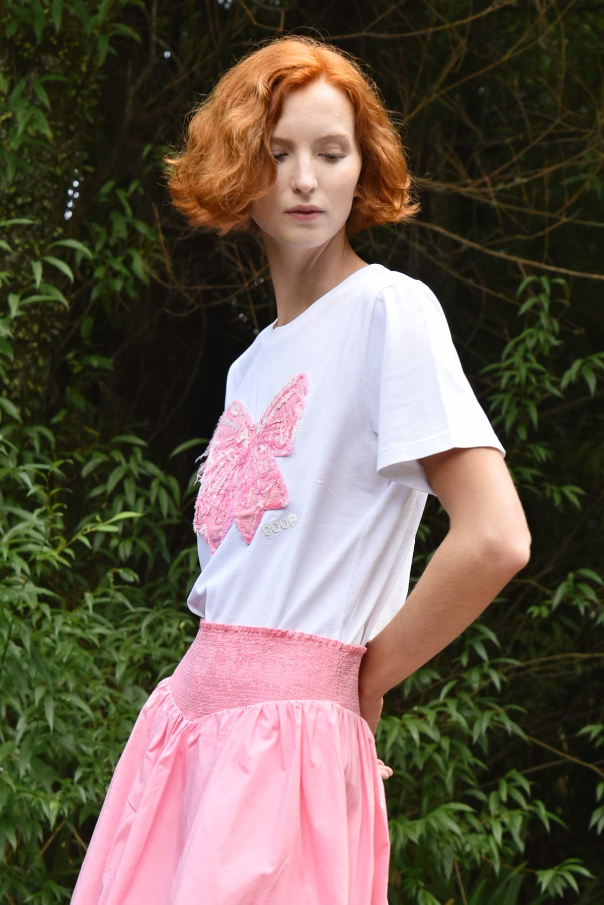 Coop Simply Bowtiful T-Shirt - White & Pink