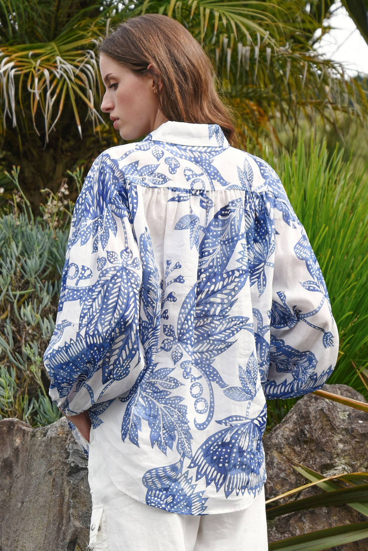 Coop Belle of the Billow Blouse - Blue & White