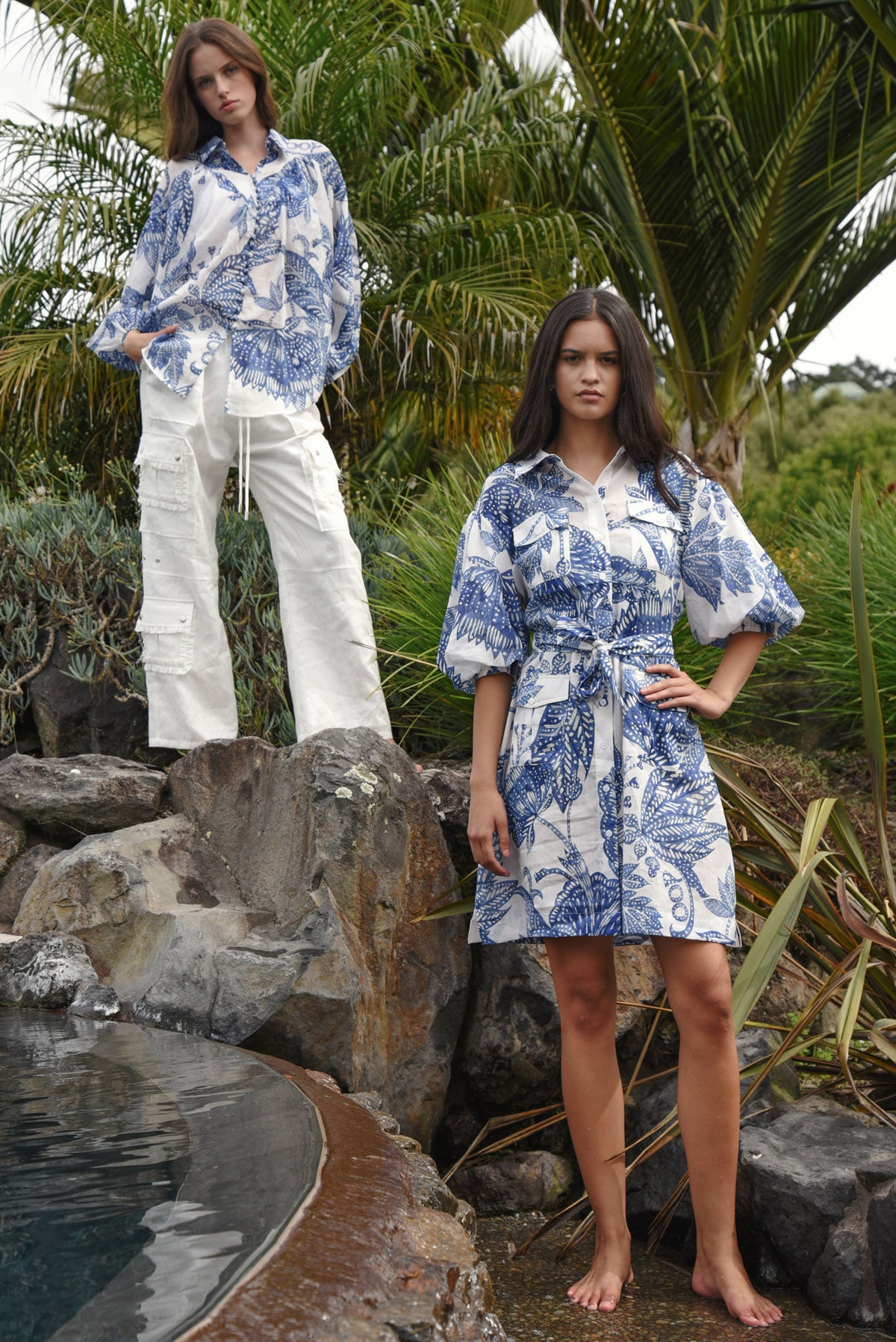 Coop Belle of the Billow Blouse - Blue & White