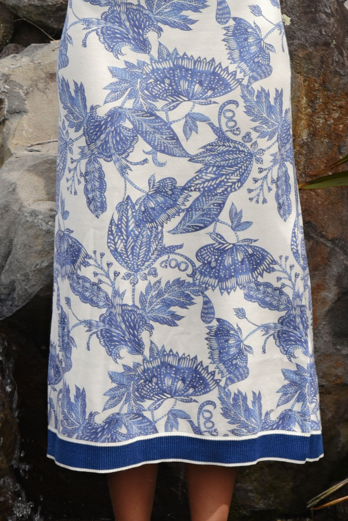 Coop Bleu Print Skirt - Blue & White