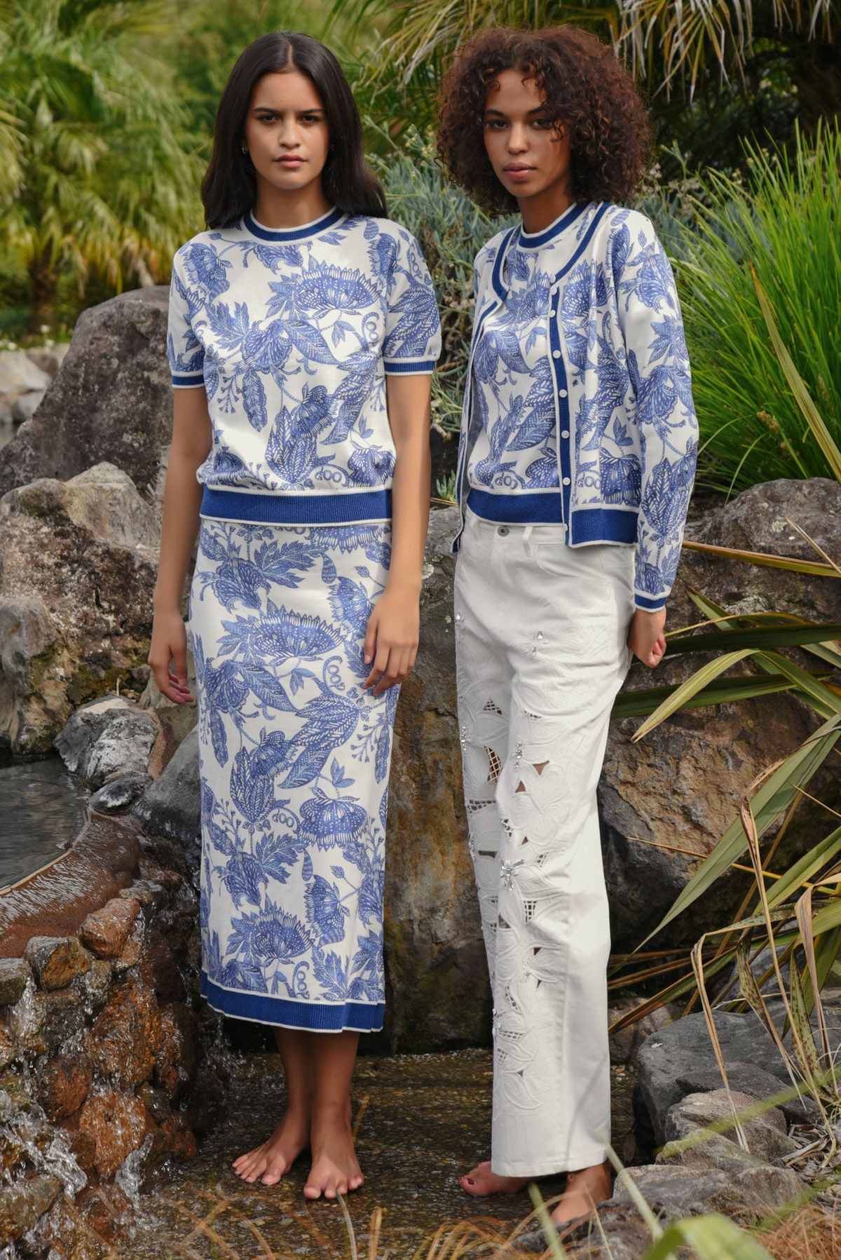 Coop Out Of The Blue Top - Blue & White