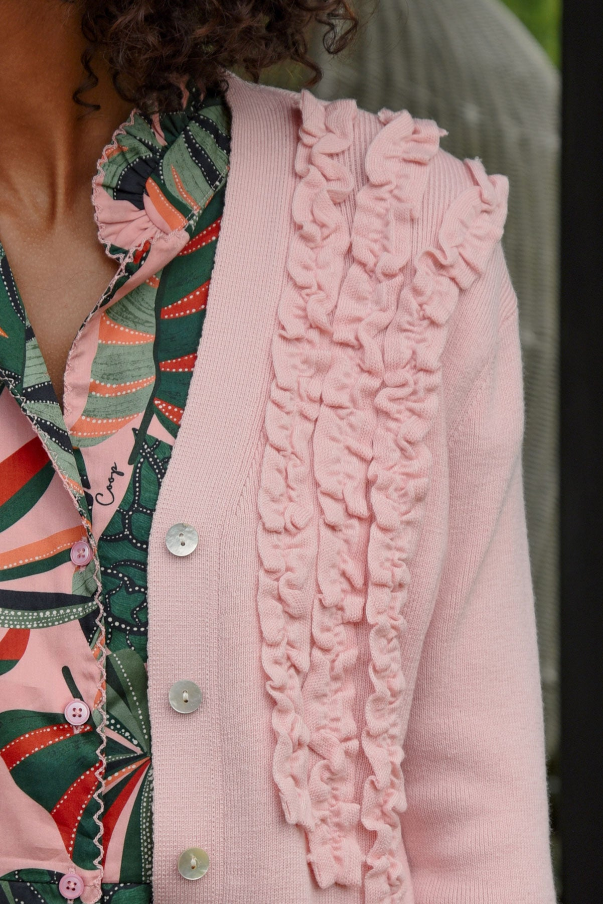 Coop Frilluxe Cardigan - Pink