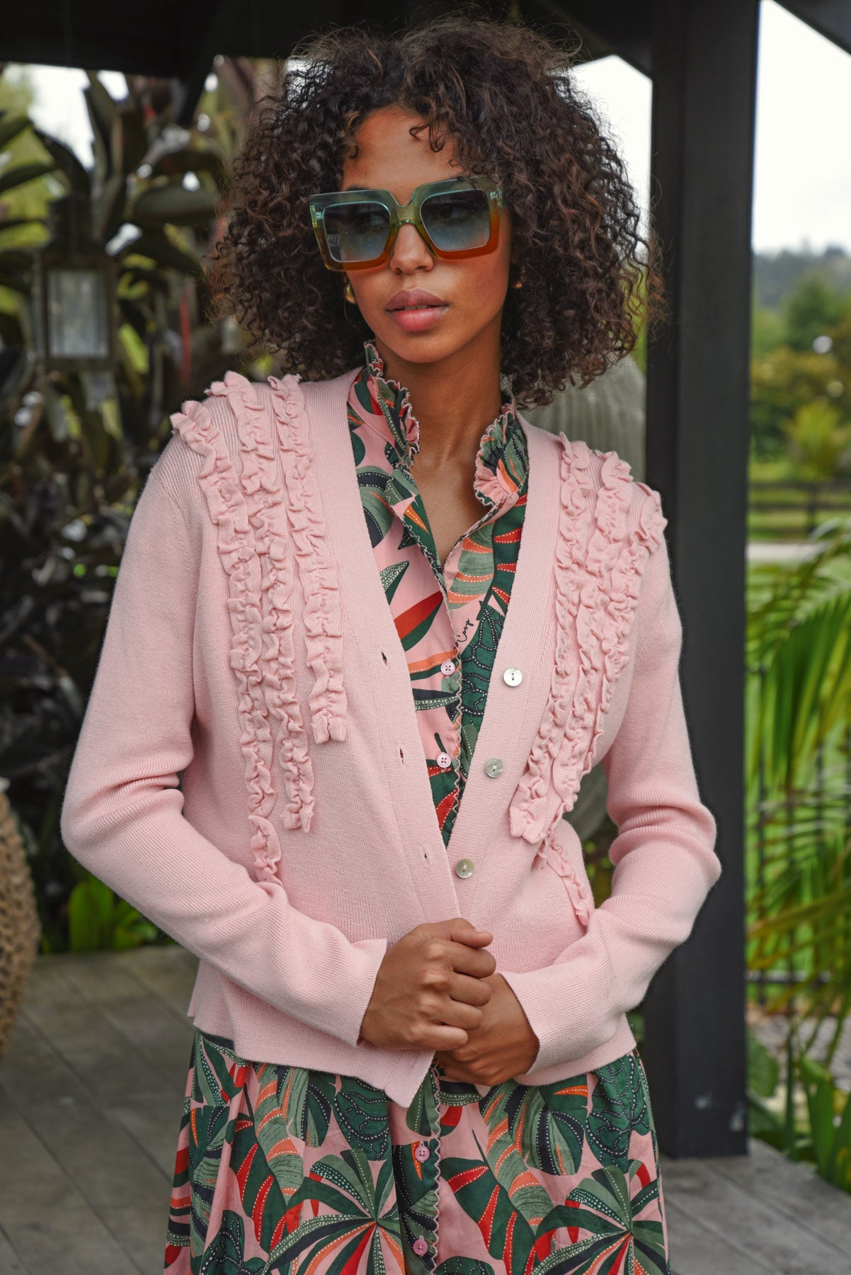 Coop Frilluxe Cardigan - Pink