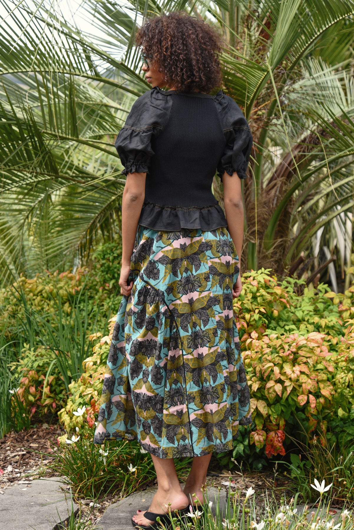 Coop Over Arching Skirt - Blue & Olive