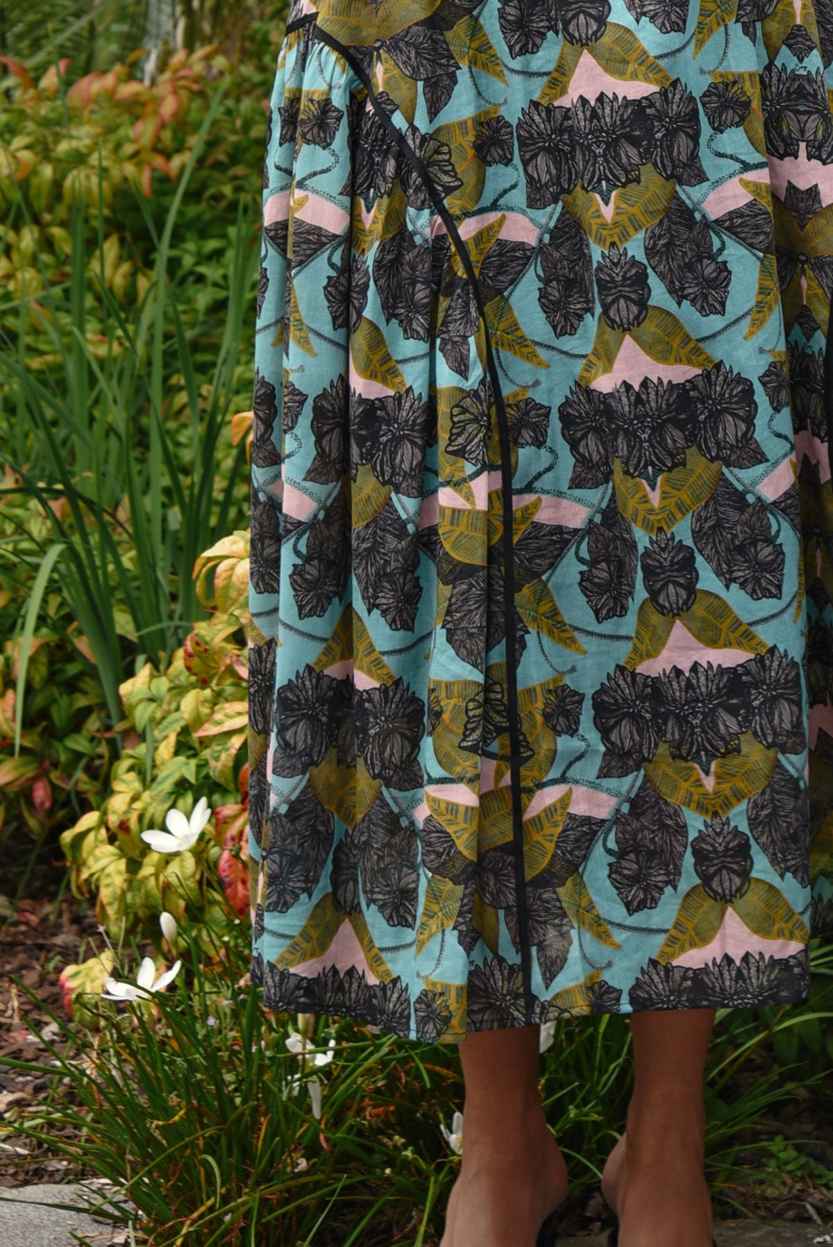 Coop Over Arching Skirt - Blue & Olive