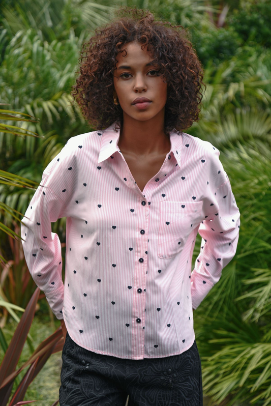 Coop Heart Line Shirt - Pink