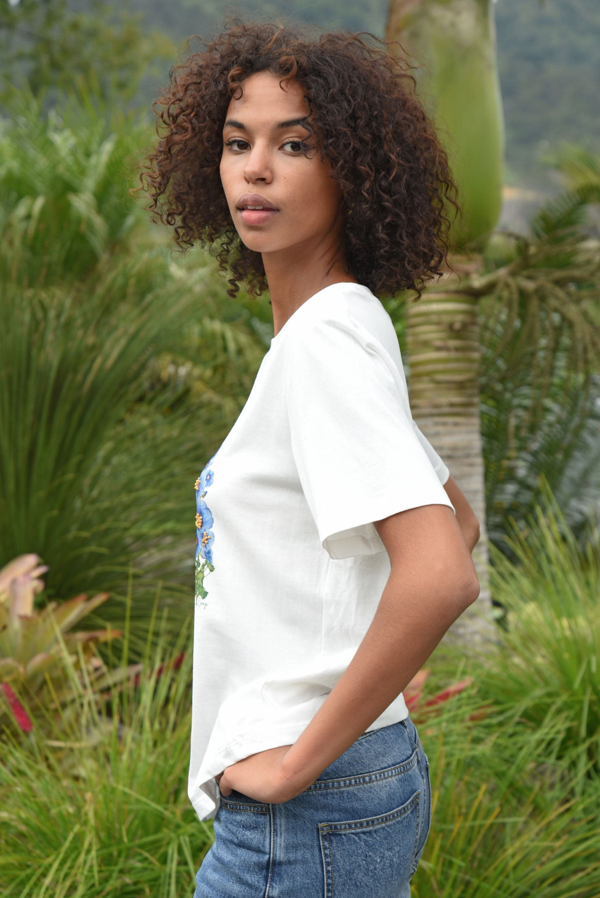 Coop Foxglove & Fancy Free T-Shirt - White