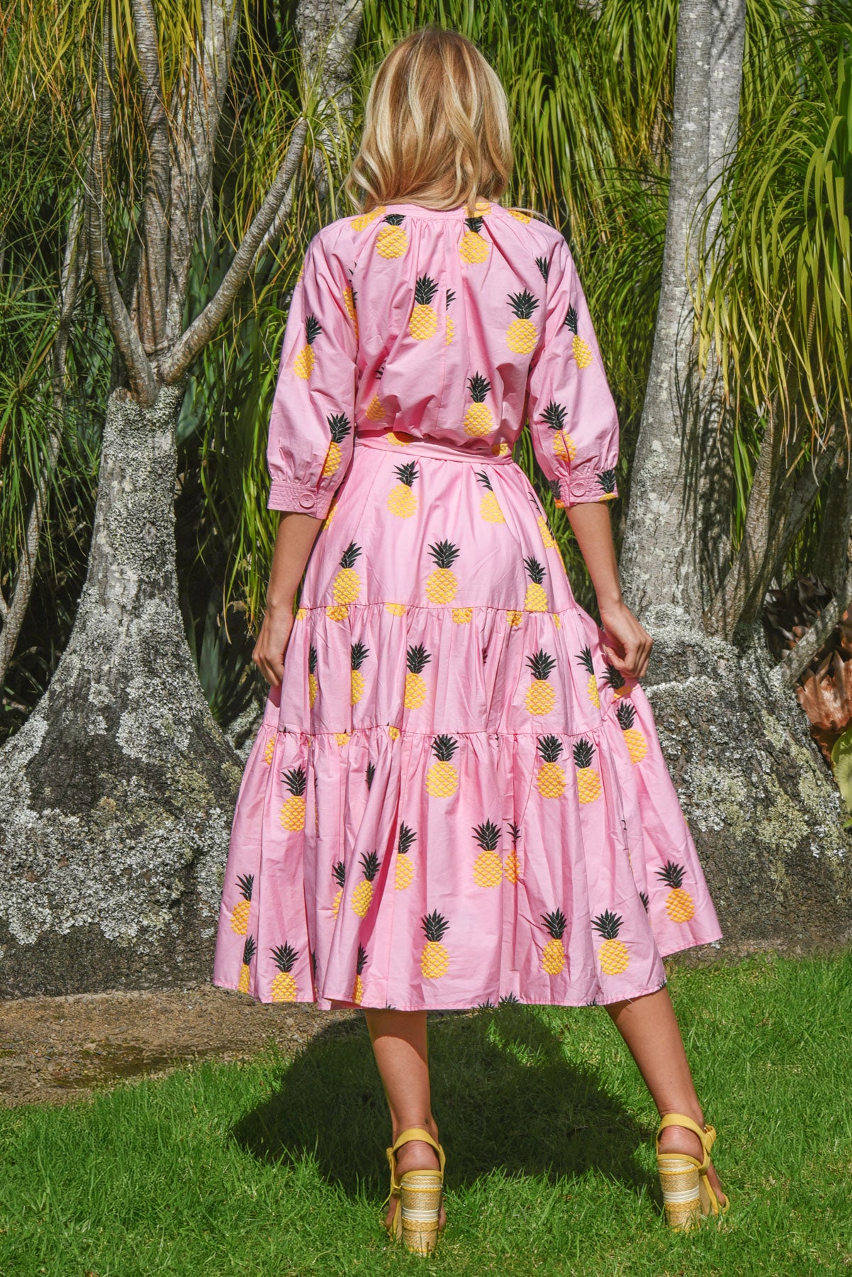 Coop Pineapple Palms Dress - Pink