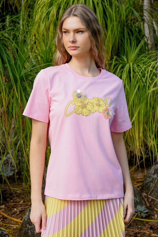 Coop Hibiscus Holiday T-Shirt - Pink