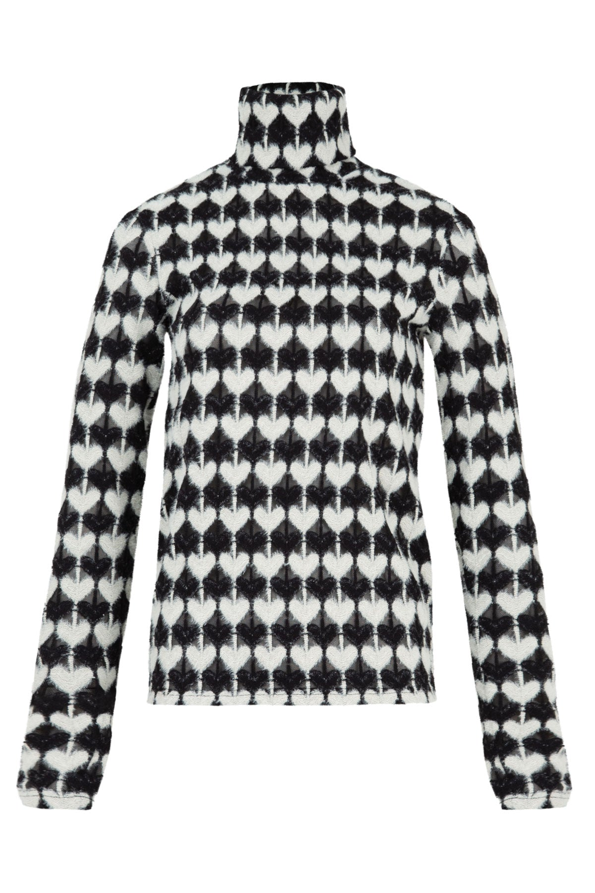 Coop Heart Work Top - Black & Cream
