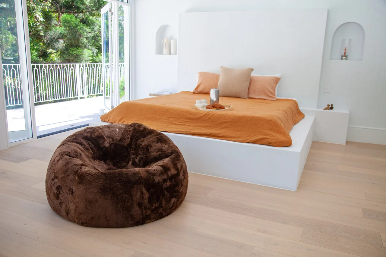 Auskin Short Wool Sheep Skin Beanbag