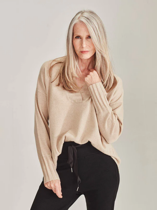 Caroline Sills Cosette Cashmere Sweater - Brown Sugar