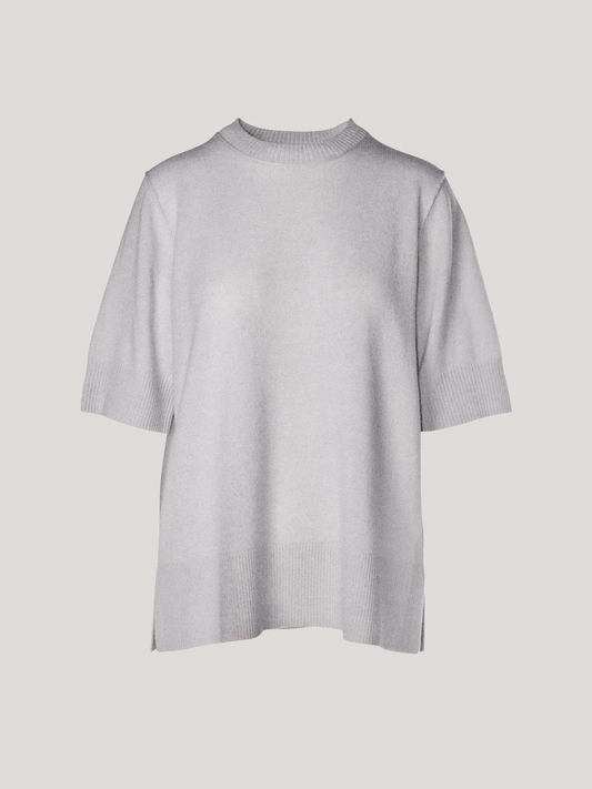 Caroline Sills Myka Cashmere Tee - Glass Grey