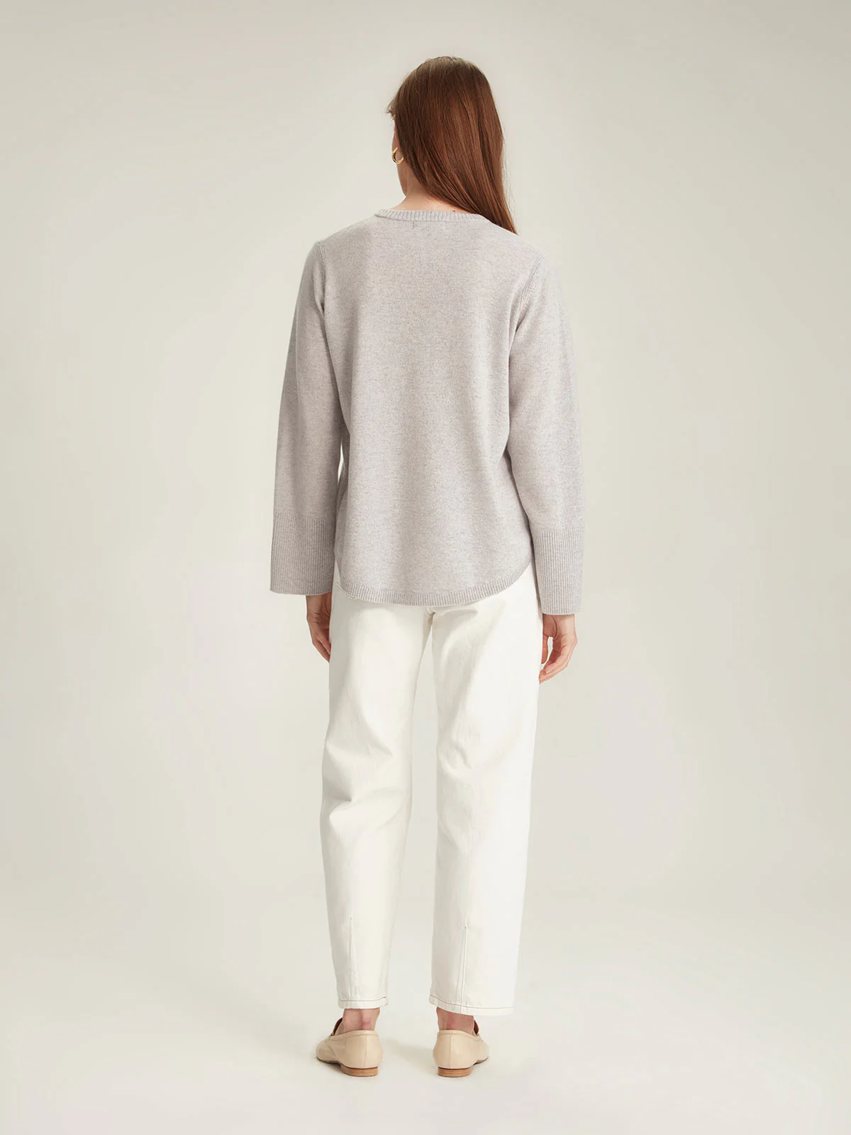 Caroline Sills Piper Cashmere Sweater - Glass Grey