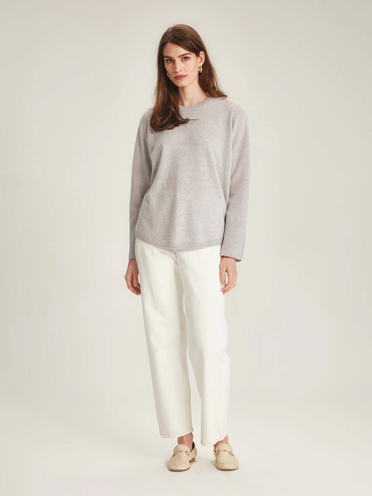 Caroline Sills Piper Cashmere Sweater - Glass Grey