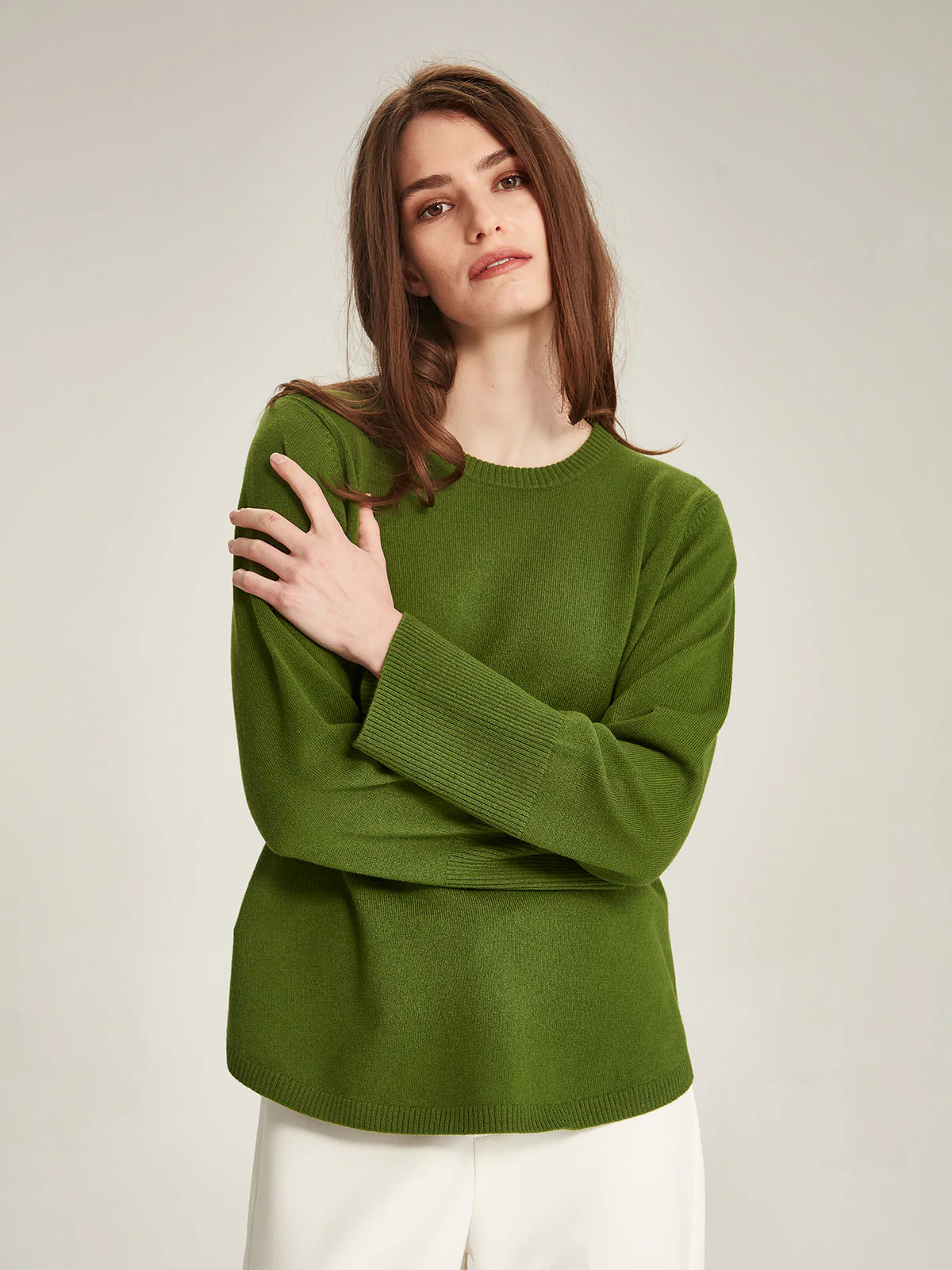 Caroline Sills Piper Cashmere Sweater - Herb Garden