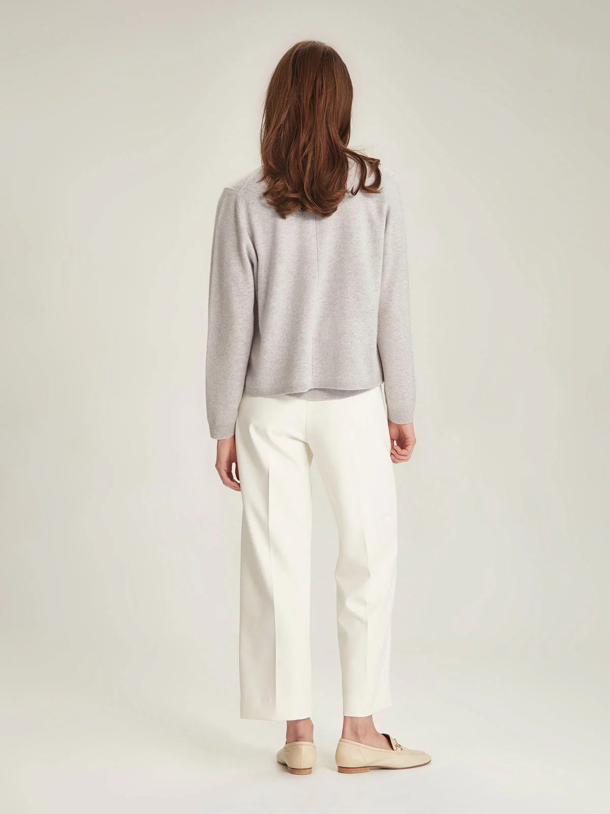 Caroline Sills Ella Cashmere Cardigan - Glass Grey