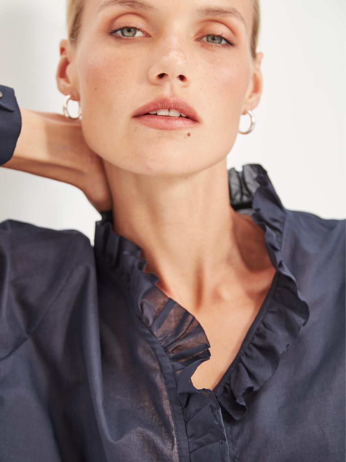 Caroline Sills Charlie Blouse - Navy