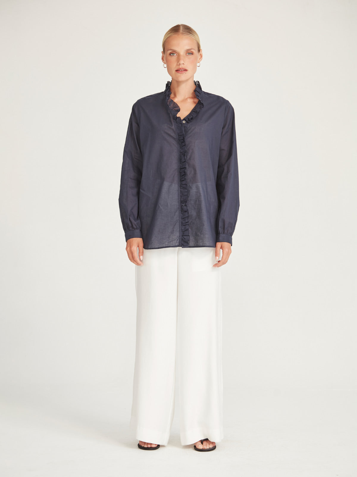 Caroline Sills Charlie Blouse - Navy