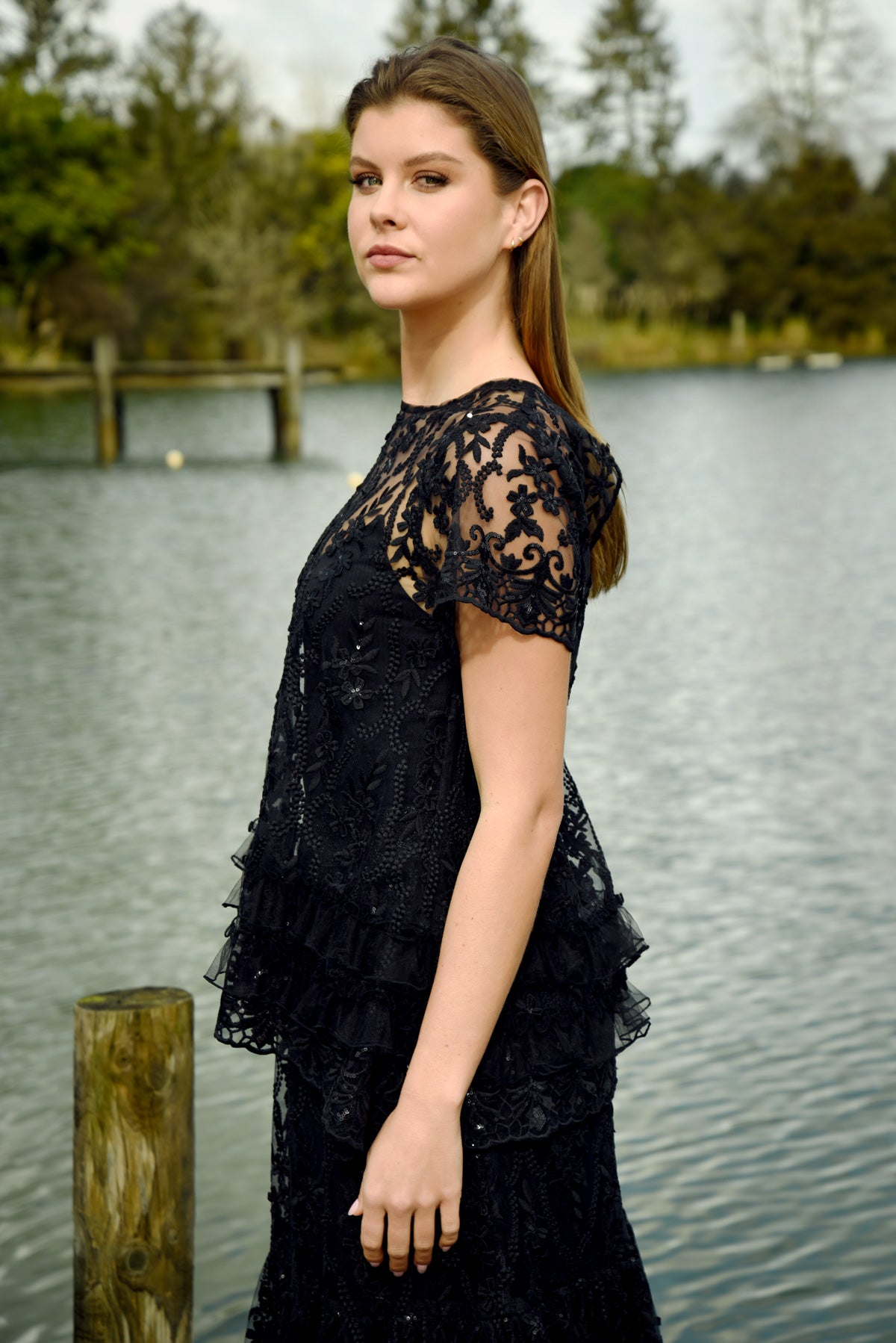 Curate Drink, Bling + Be Merry Top - Black Sequin
