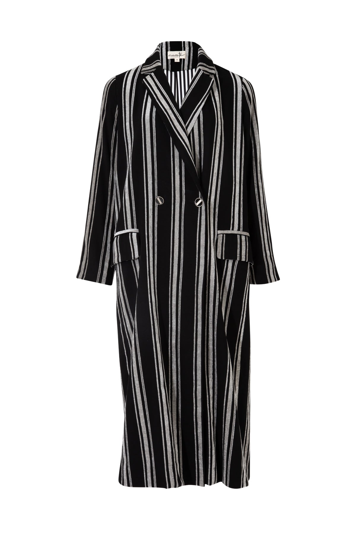 Curate Long Night Coat - Stripe