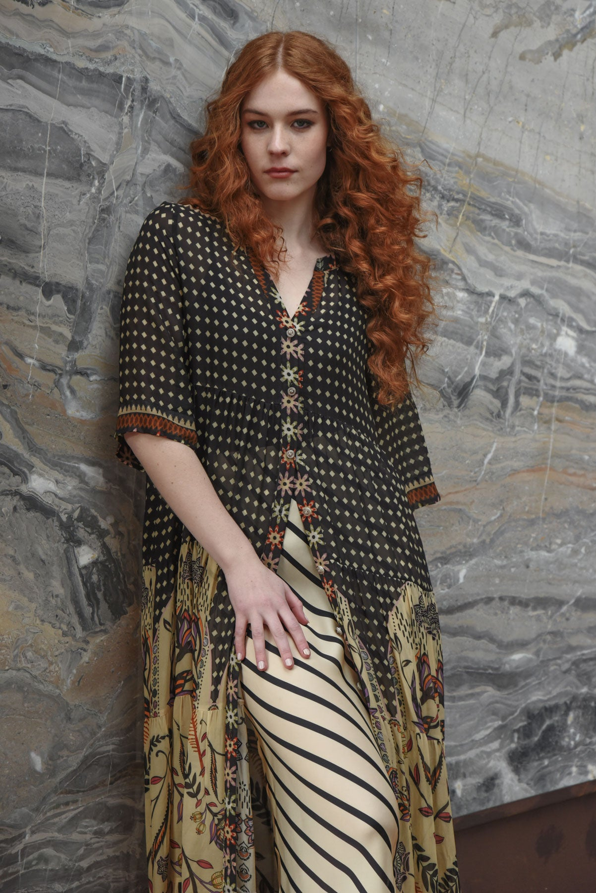 Curate High And Rising Dress - Border Spot