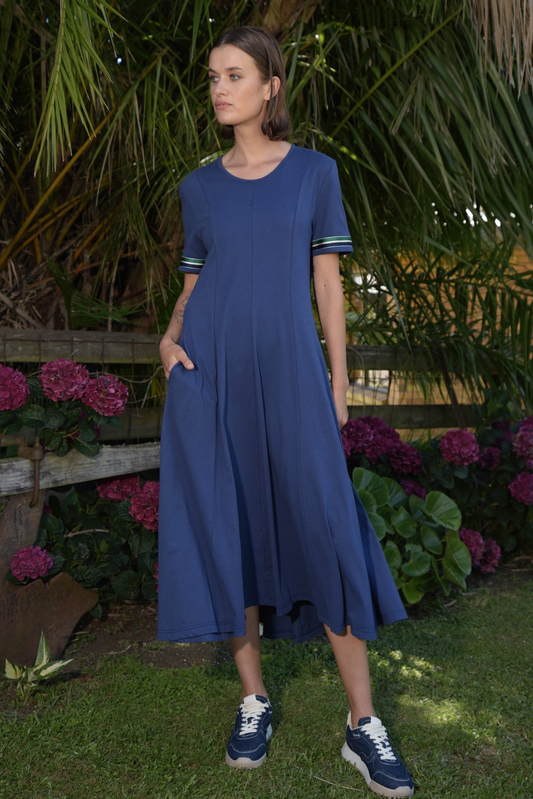 Curate Dare To Flare Dress - Navy