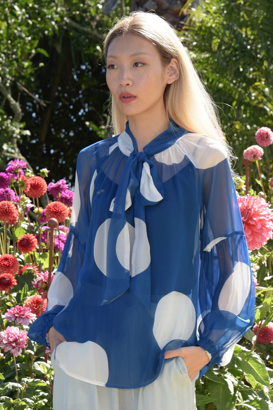 Curate Keep Your Cool Blouse - Blue Spot