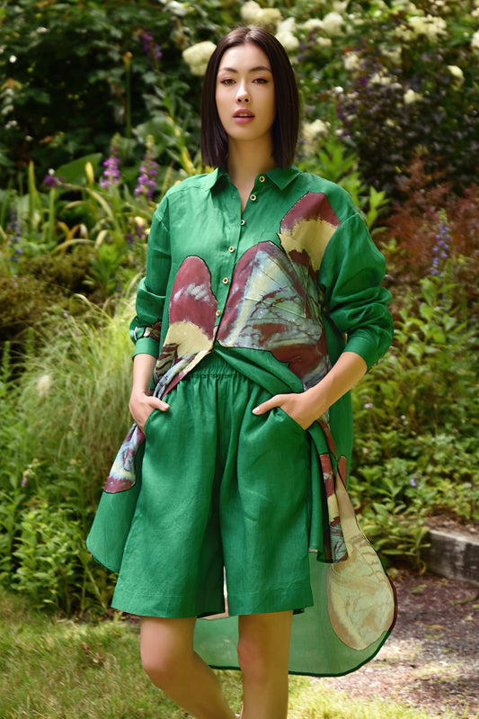 Curate Cutting It Fine Shirt - Wings Of Desire Green