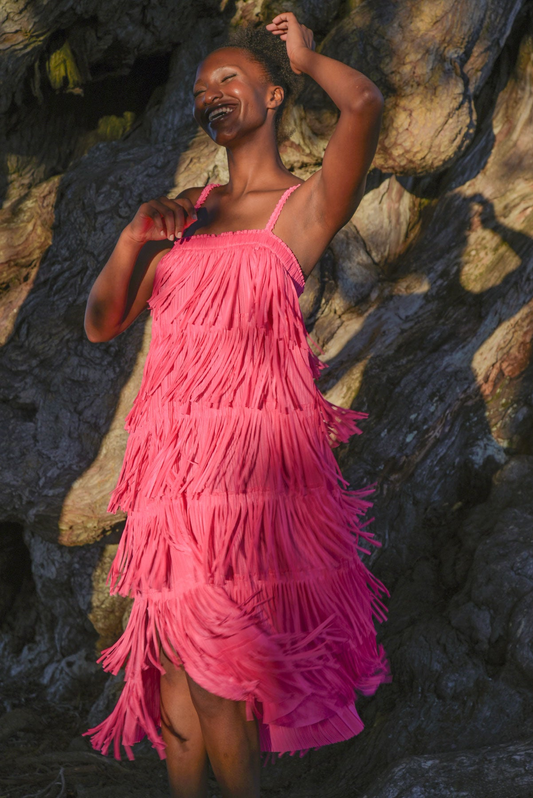 Curate Just For Tassels Dress - Pink