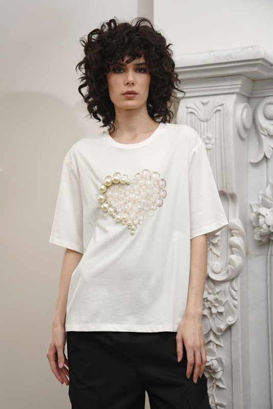 Pre-Order: Curate Pearl Up Tee - White